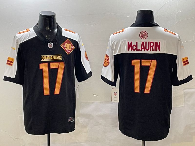 Men Washington Commanders #17 Mclaurin Black Thanksgiving three generations 2025 Nike Limited NFL Jersey style 2->washington commanders->NFL Jersey